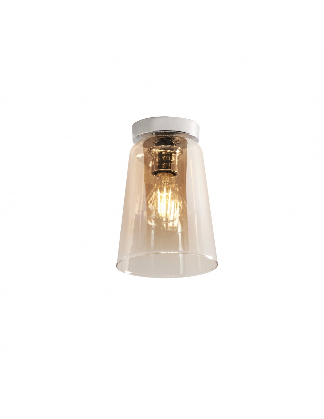 Plafoniera in Vetro Pirex Shaded Ambra 1164/PL1 Top Light