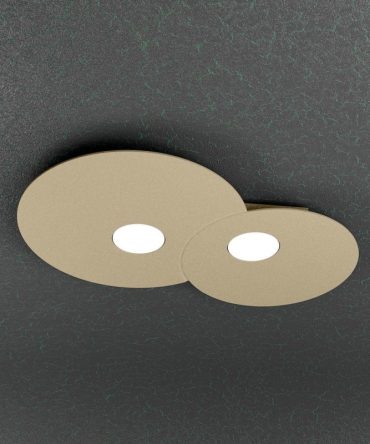 Plafoniera Led 2 luci Cloud 1128/PL2 R-SA Top Light sabbia