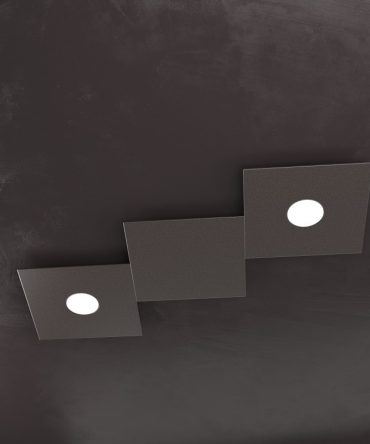 Plafoniera Led 2 luci componibile Eccentric marrone 1156/2L1D Top Light