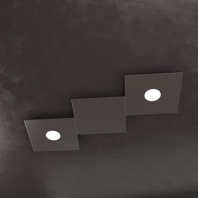 Plafoniera Led 2 luci componibile Eccentric marrone 1156/2L1D Top Light
