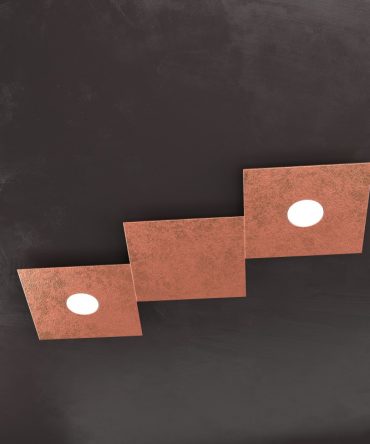 Plafoniera Led 2 Luci Componibile Eccentric Rame 1156/2L1D Top Light