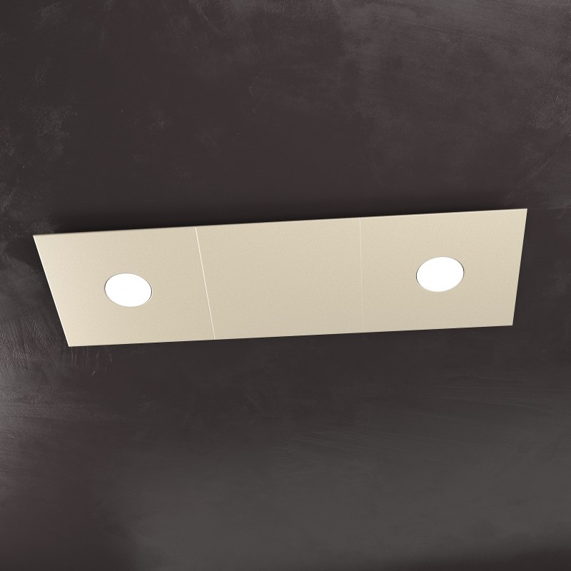 Plafoniera Led 2 luci componibile Eccentric sabbia 1156/2L1D Top Light