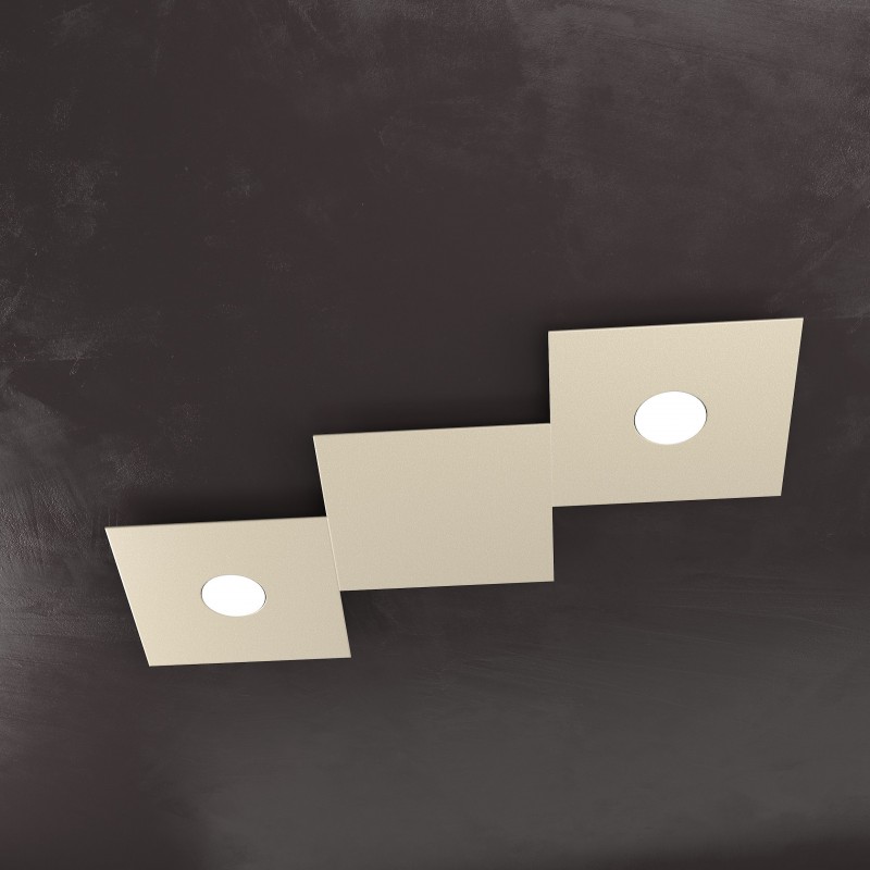 Plafoniera Led 2 luci componibile Eccentric sabbia 1156/2L1D Top Light