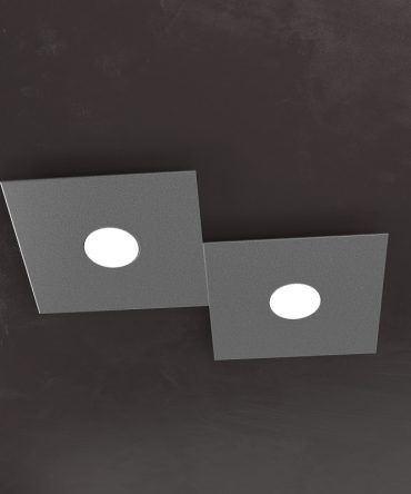 Plafoniera Led 2 Luci Eccentric Grigio Antracite 1156/2L Top Light