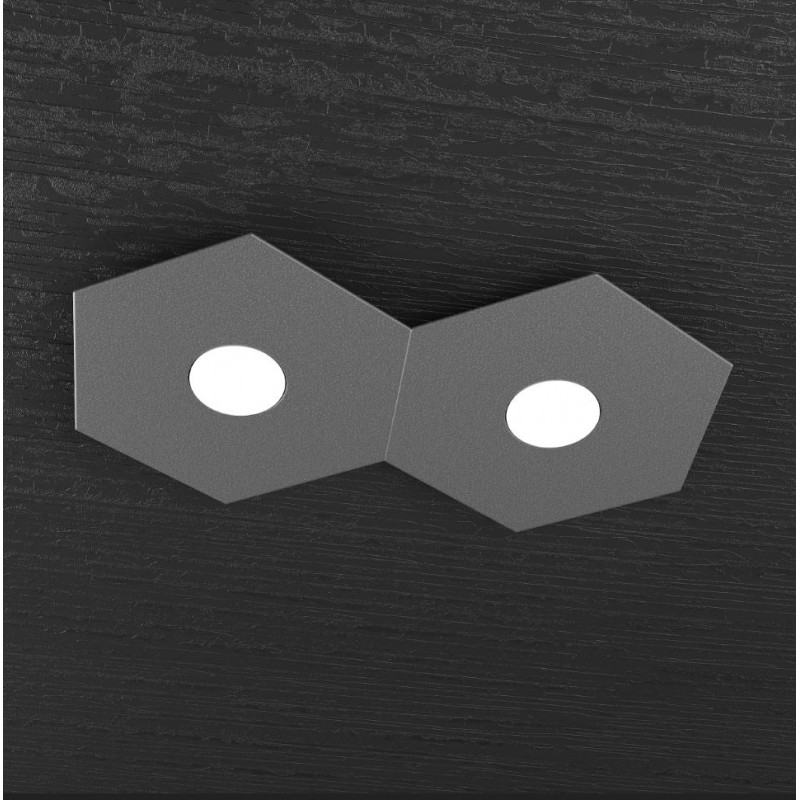 Plafoniera Led 2 luci Hexagon antracite 1142/2L-GA Top Light