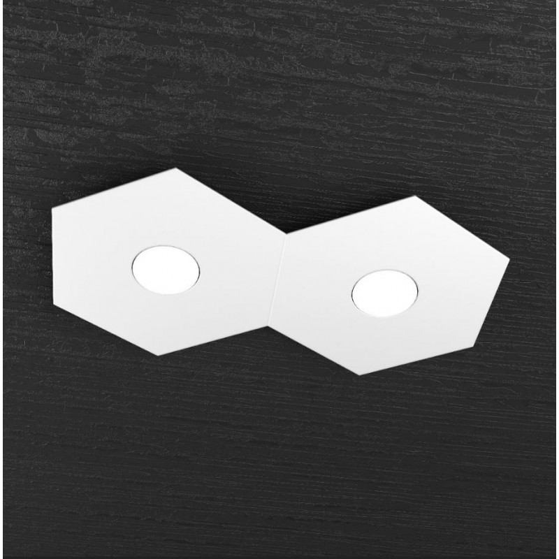 Plafoniera Led 2 luci Hexagon bianca 1142/2L-BI Top Light