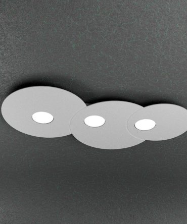 Plafoniera Led 3 luci Cloud 1128/PL3 R-GR Top Light grigio
