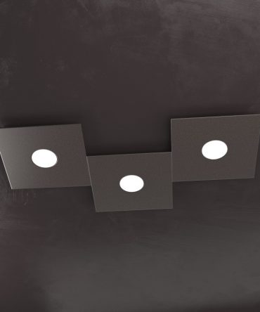 Plafoniera Led 3 luci componibile Eccentric marrone 1156/3L Top Light