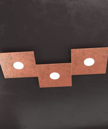 Plafoniera Led 3 luci componibile Eccentric rame 1156/3L Top Light