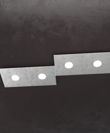 Plafoniera Led 4 Luci Componibile Eccentric Argento 1156/4L Top Light