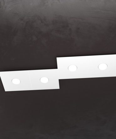 Plafoniera Led 4 Luci Componibile Eccentric Bianca 1156/4L Top Light
