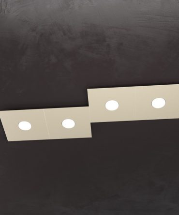 Plafoniera Led 4 Luci Componibile Eccentric Sabbia 1156/4L Top Light