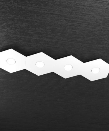 Plafoniera Led 4 luci componibile Hexagon bianca 1142/4L-BI Top Light