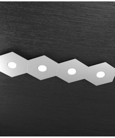 Plafoniera Led 4 luci componibile Hexagon grigio 1142/4L-GR Top Light