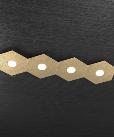 Plafoniera Led 4 luci componibile Hexagon oro 1142/4L-FO Top Light