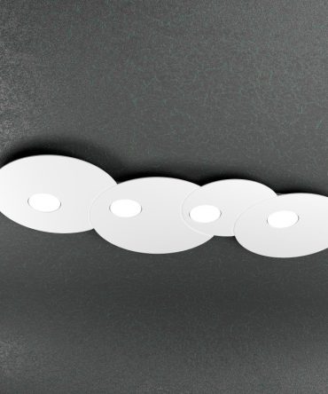 Plafoniera Led 4 luci lineare Cloud 1128/PL4 R-BI Top Light bianco
