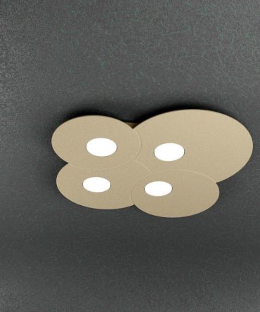Plafoniera Led 4 luci rotonda Cloud 1128/PL4-SA Top Light sabbia