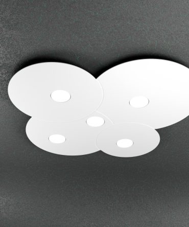 Plafoniera Led 5 luci Cloud 1128/PL5-BI Top Light bianco