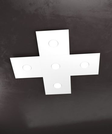 Plafoniera Led 5 luci componibile Eccentric bianca 1156/5L Top Light