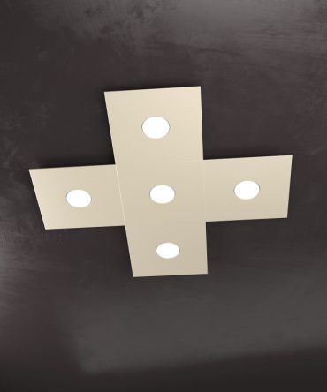 Plafoniera Led 5 luci componibile Eccentric sabbia 1156/5L Top Light