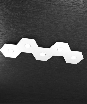 Plafoniera Led 5 luci componibile Hexagon bianca 1142/5L-BI Top Light