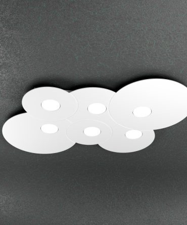 Plafoniera Led 6 luci Cloud 1128/PL6 R-BI Top Light bianco