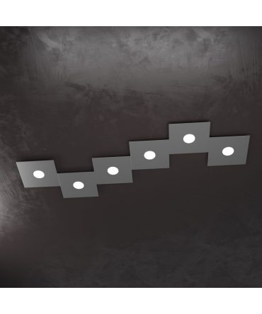 Plafoniera Led 6 luci componibile Eccentric antracite 1156/6L Top Light