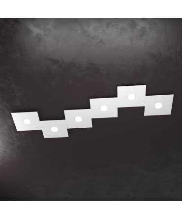 Plafoniera Led 6 luci componibile Eccentric grigio 1156/6L Top Light