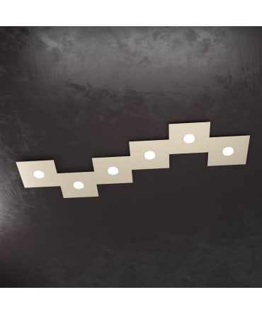 Plafoniera Led 6 luci componibile Eccentric sabbia 1156/6L Top Light