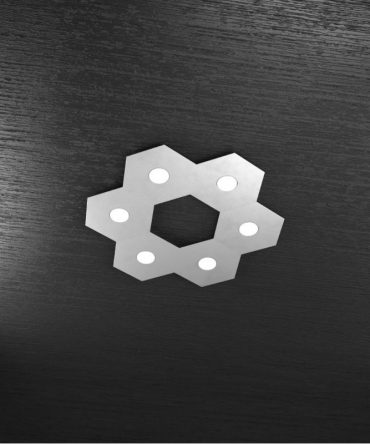 Plafoniera Led 6 luci componibile Hexagon grigio 1142/6L-GR Top Light