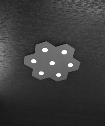 Plafoniera Led 7 luci componibile Hexagon antracite 1142/7L-GA Top Light