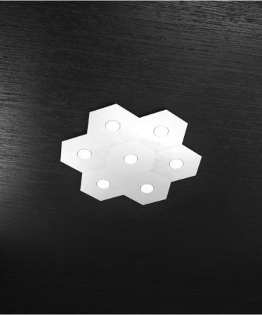 Plafoniera Led 7 luci componibile Hexagon bianca 1142/7L-BI Top Light