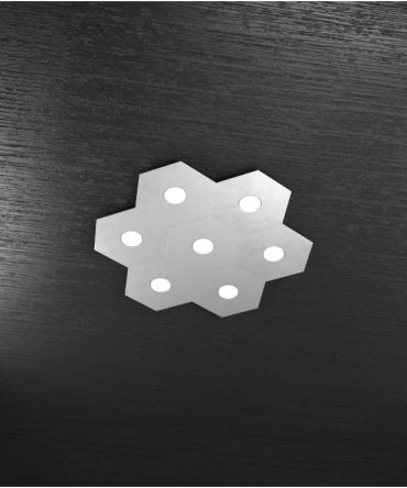 Plafoniera Led 7 luci componibile Hexagon grigio 1142/7L-GR Top Light