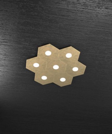 Plafoniera  7 luci componibile Hexagon oro 1142/7L-FO Top Light