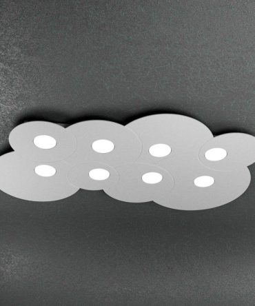 Plafoniera Led 8 luci Cloud 1128/PL8 R-GR Top Light grigio