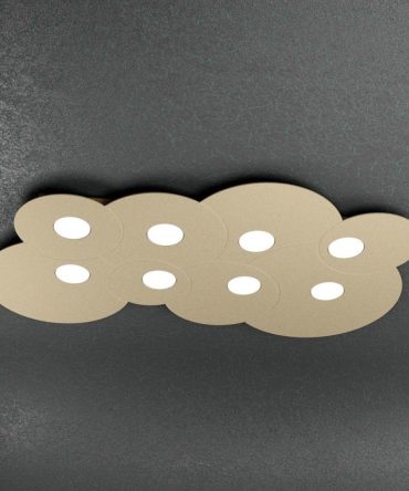 Plafoniera Led 8 luci Cloud 1128/PL8 R-SA Top Light sabbia
