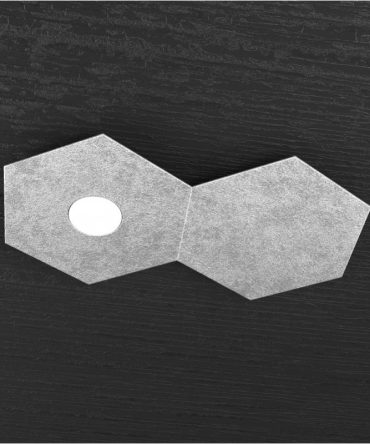 Plafoniera Led Hexagon 2 elementi foglia argento 1142/1L1D-FO Top Light
