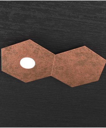 Plafoniera Led Hexagon 2 elementi foglia rame 1142/1L1D-FR Top Light