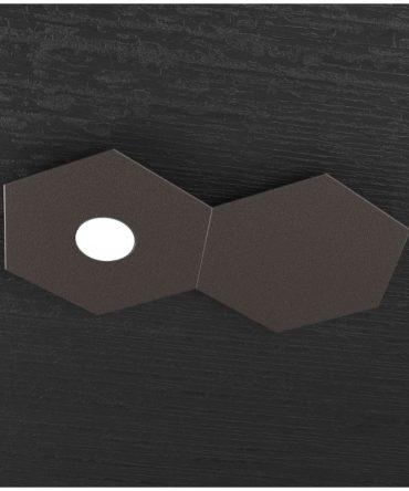 Plafoniera Led Hexagon 2 elementi marrone 1142/1L1D-MA Top Light