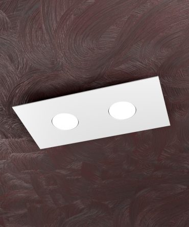 Plafoniera Led rettangolare Area 1127/PL2 R-BI Top Light bianca