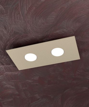 Plafoniera Led rettangolare Area 1127/PL2 R-SA Top Light sabbia