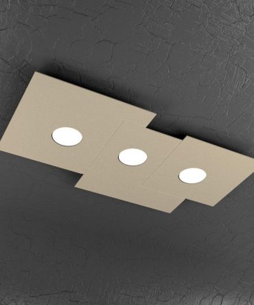 Plafoniera Luci 3 luci Plate 1129/PL3 R-SA Top Light Sabbia