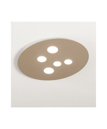 Plafoniera Moderna 5 Luci Led Gx53 Luna P/M Bianco o Tortora Gea Luce