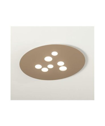 Plafoniera Moderna 7 Luci Led Gx53 Luna P/G Bianco o Tortora Gea Luce