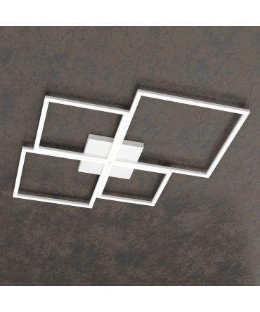 Plafoniera Moderna Four Squares Bianco Led 119W 3000K/4000K Top Light