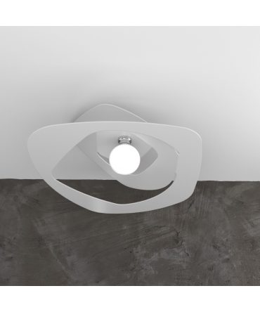 Plafoniera moderna Warped Ø65 cm bianca 1157/PL65 Top Light