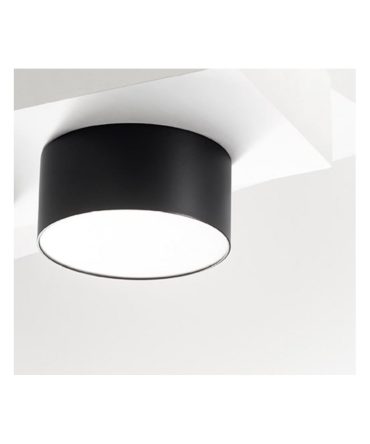 Plafoniera Rotonda Cloe Nera Led 16w GPL243 Gea Led