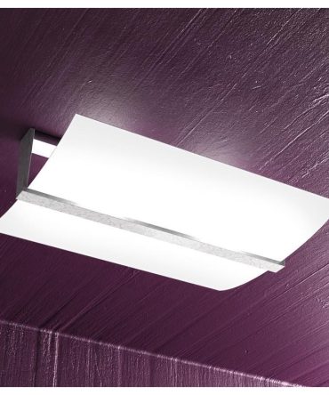 Plafoniera Wood 53X50 foglia argento 1019/PL50-FA Top Light