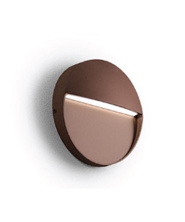 Segnapasso Esterno Rotondo Led 3w Sol Marrone IP65 GES985 Gea Led