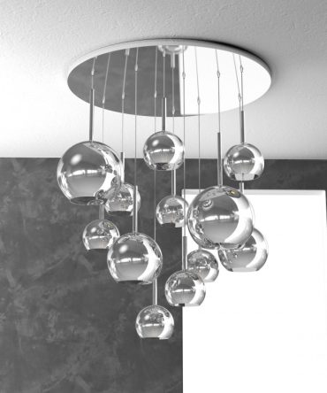 Sospensione 12 luci Future vetri cromo 1155/S12 TMIX Top Light